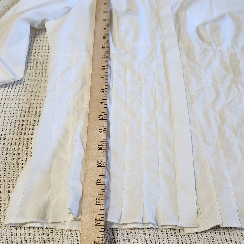 White Button Up Blouse Fitted - image 7